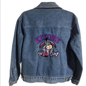 Vintage Disney’s Winnie the Pooh Eeyore denim jean jacket Size XL